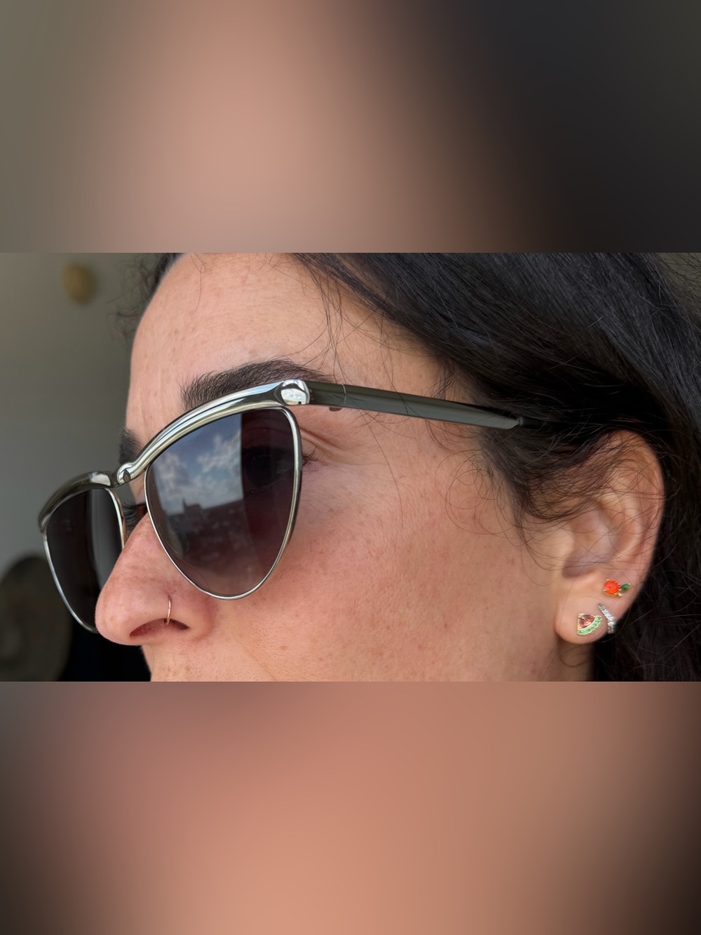 KREWE Heidi sunglasses Silver Chroma + Tortuga Noir - Picture 12 of 15
